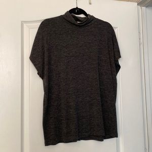 Mock neck short sleeve top